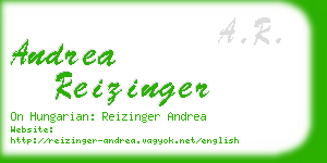 andrea reizinger business card